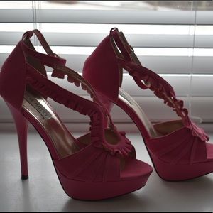 Hardly Worn Barbie Pink Platform Heels